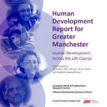 Front cover of Human development report for Greater Manchester: Human development across the life course