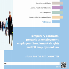 Cover of Temporary contracts, precarious employment, employees' fundamental rights and EU employment law